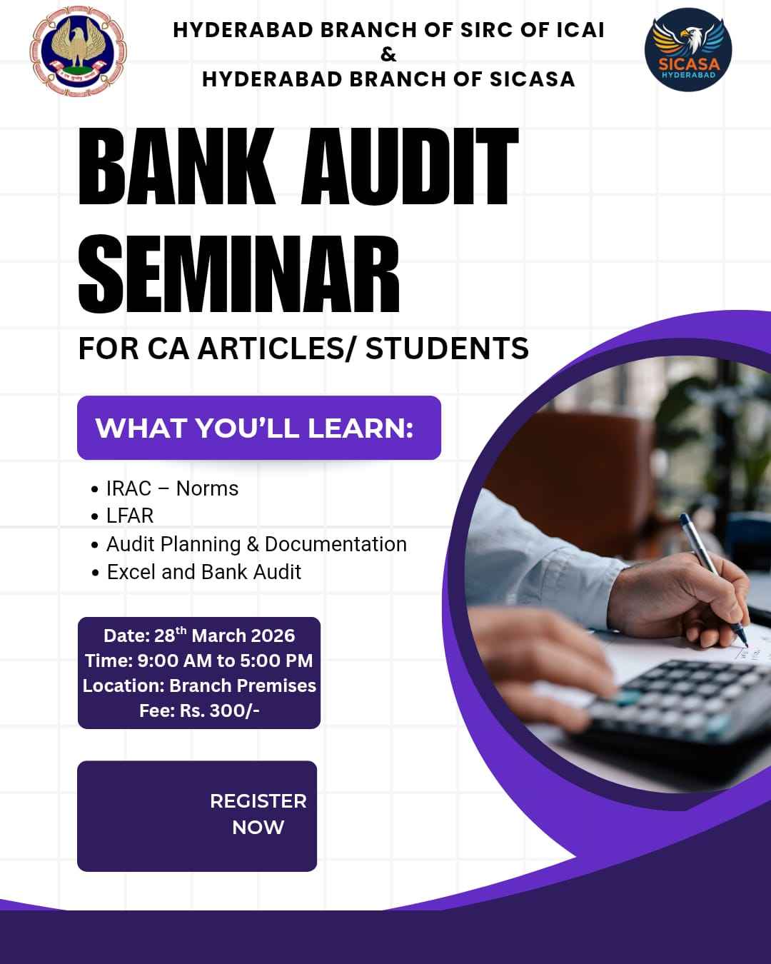 SEMINAR ON BANK AUDIT FOR CA STUDENTS