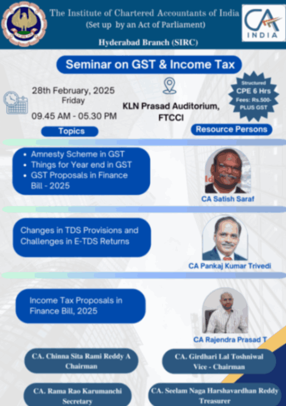 Seminar on GST & Income Tax