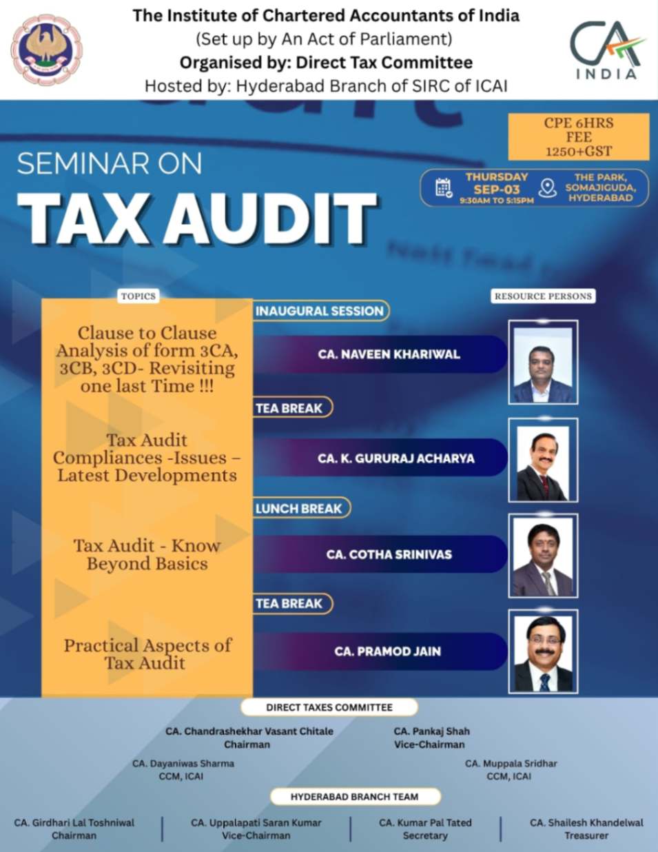 SEMINAR ON TAX AUDIT