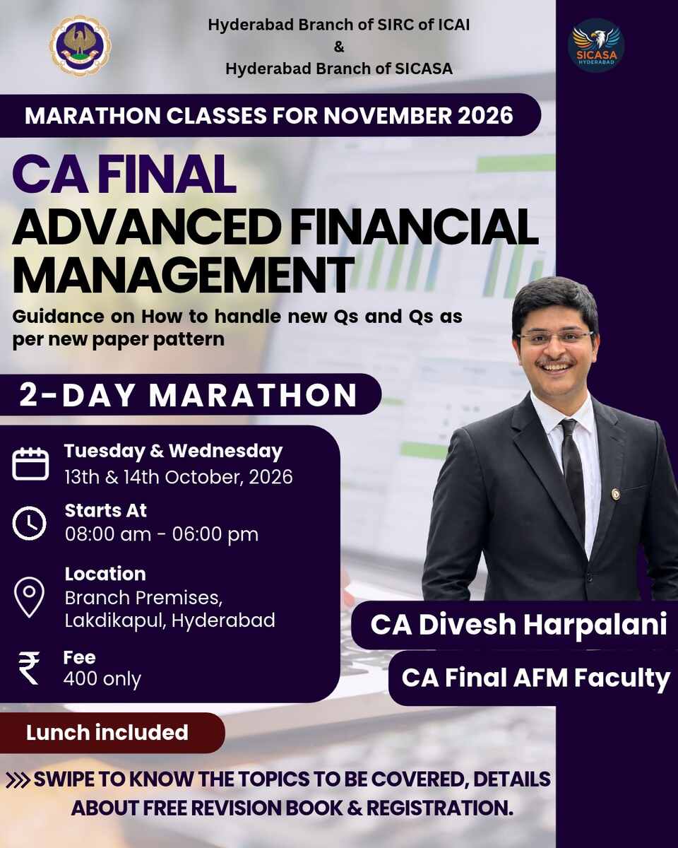 Marathon Classes for CA Final Students (AFM)