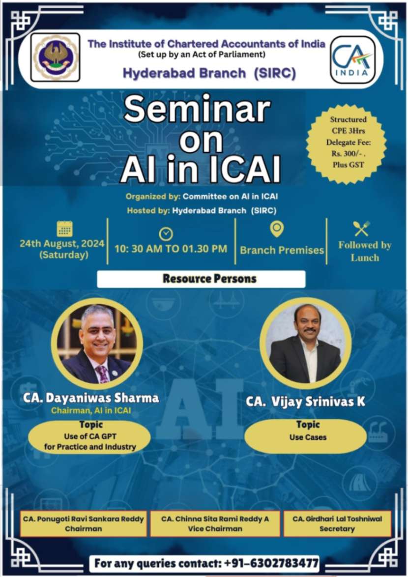 Seminar on AI in ICAI