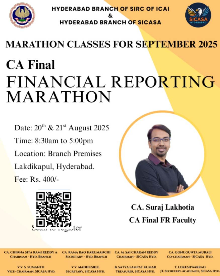 MARATHON CLASSES FOR CA FINAL ON FINANCIAL REPORTING