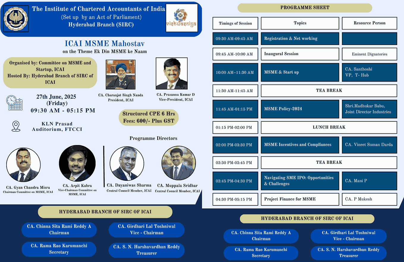 ICAI MSME MAHOSTAV - Ek Din MSME Ke Naam