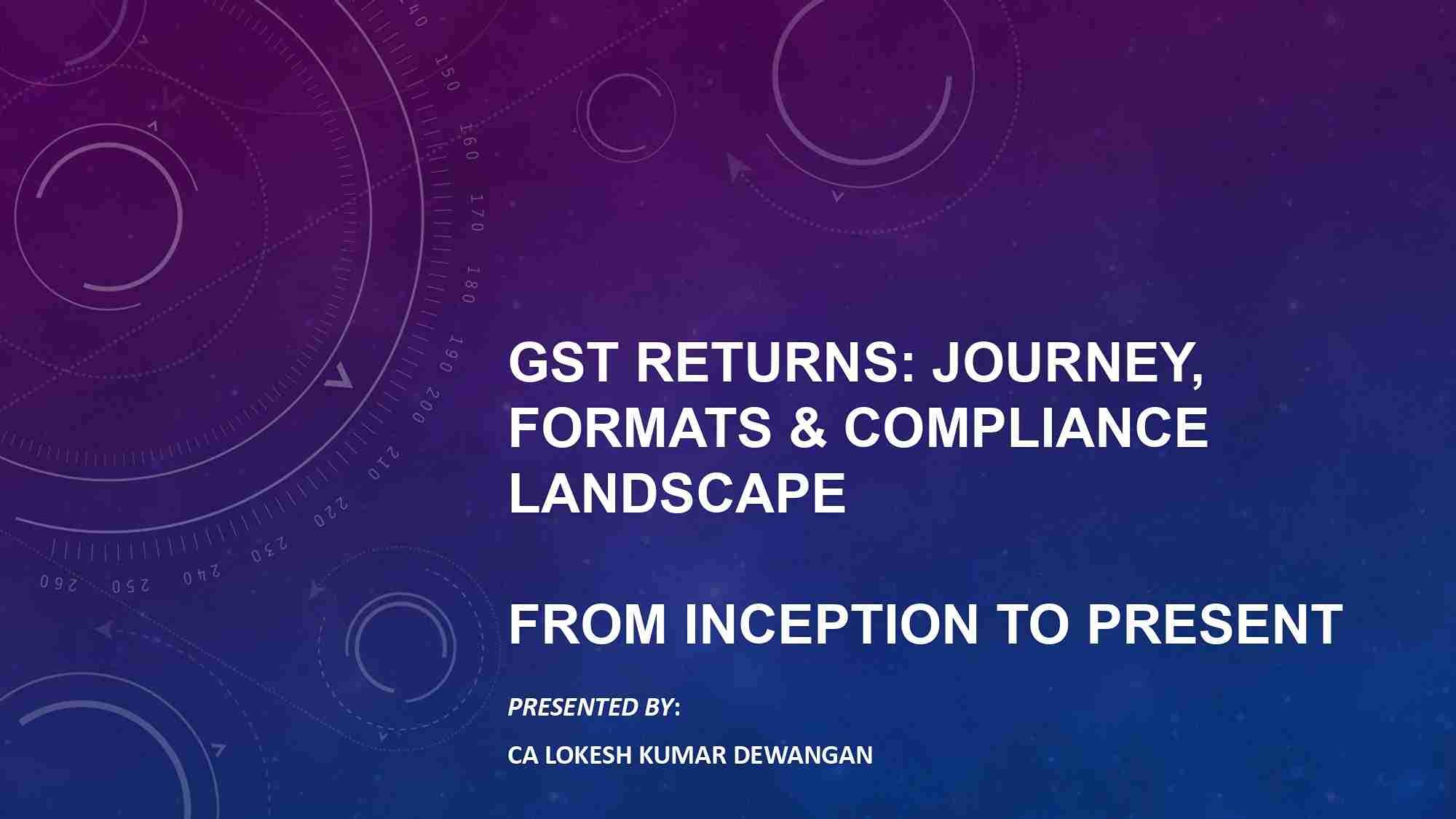Seminar on  GST Annual Returns - 9 & 9C and  GST Monthly returns - Regular, Composition, ISD, TDS and TCS