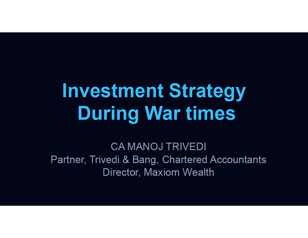 Investment Strategy  During War times