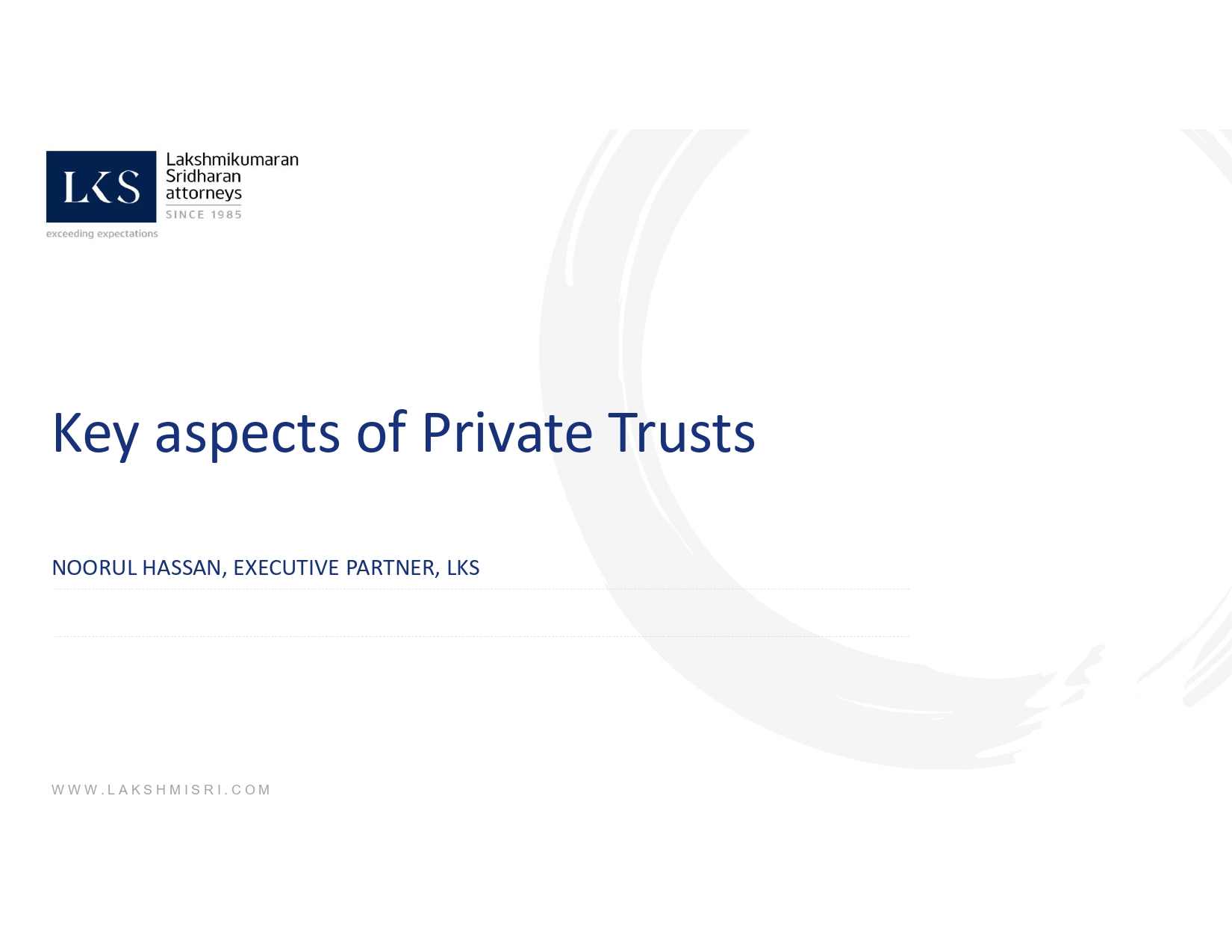 Seminar on Key Aspects of Private Trust