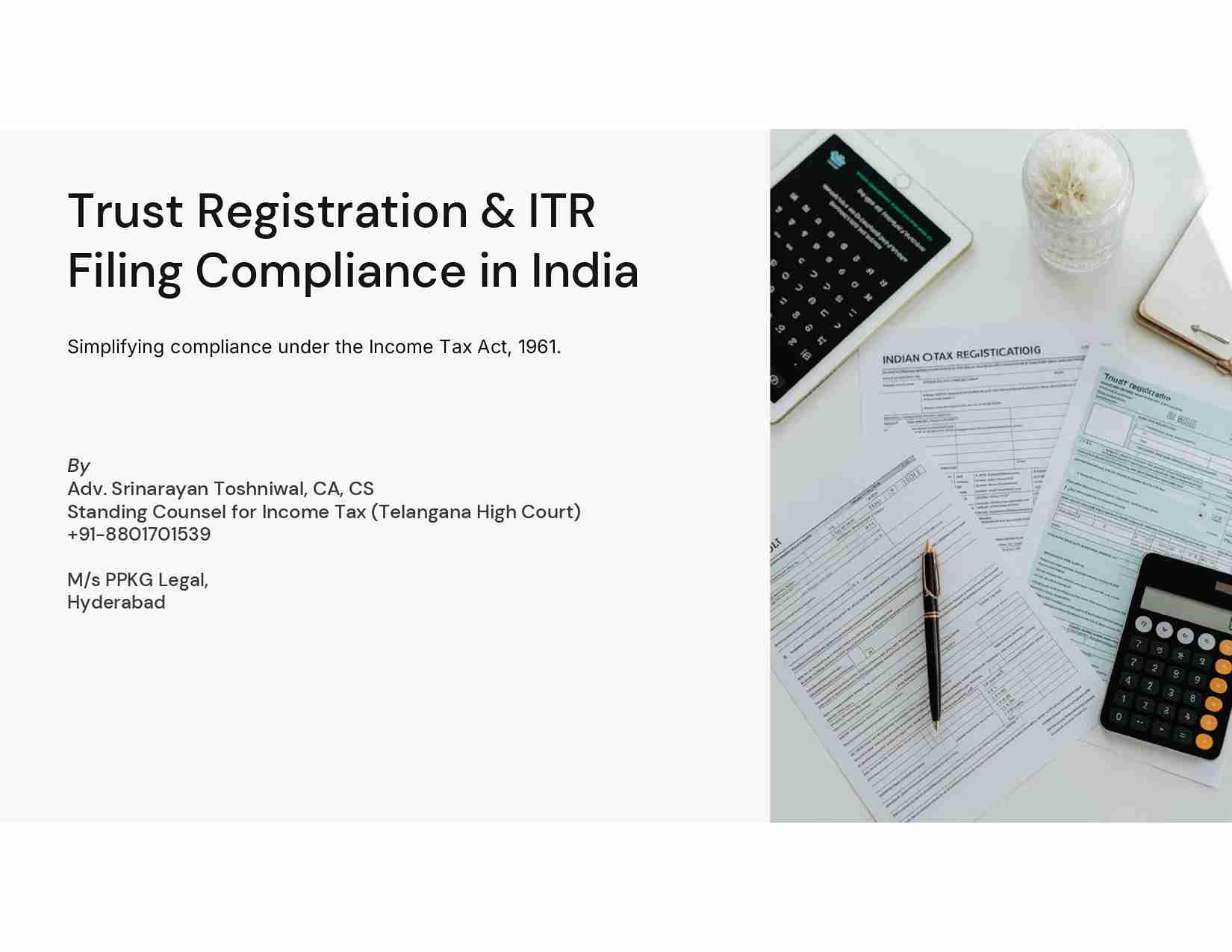 Trust Registration & ITR Filing Compliance in India