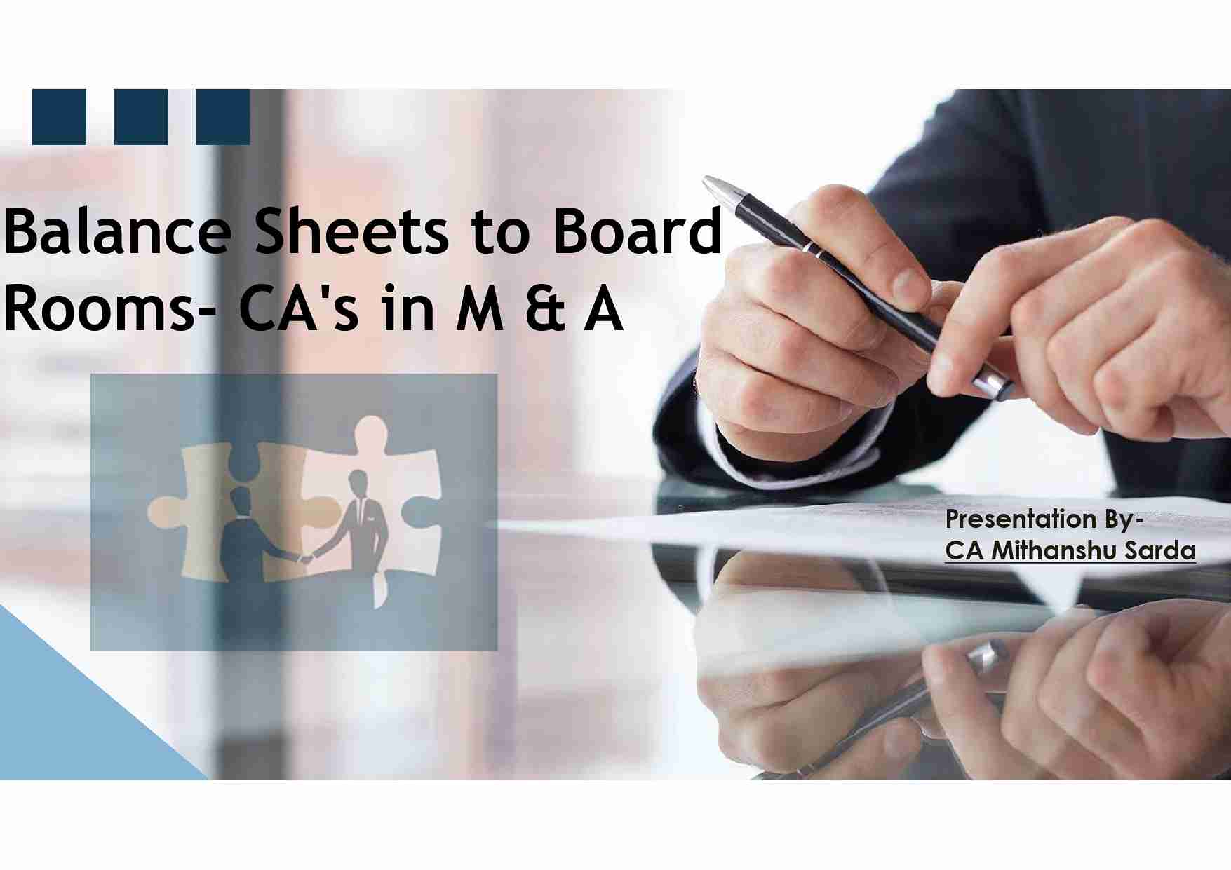 Seminar on Empowering CA's in Investments, M&A and Global Growth