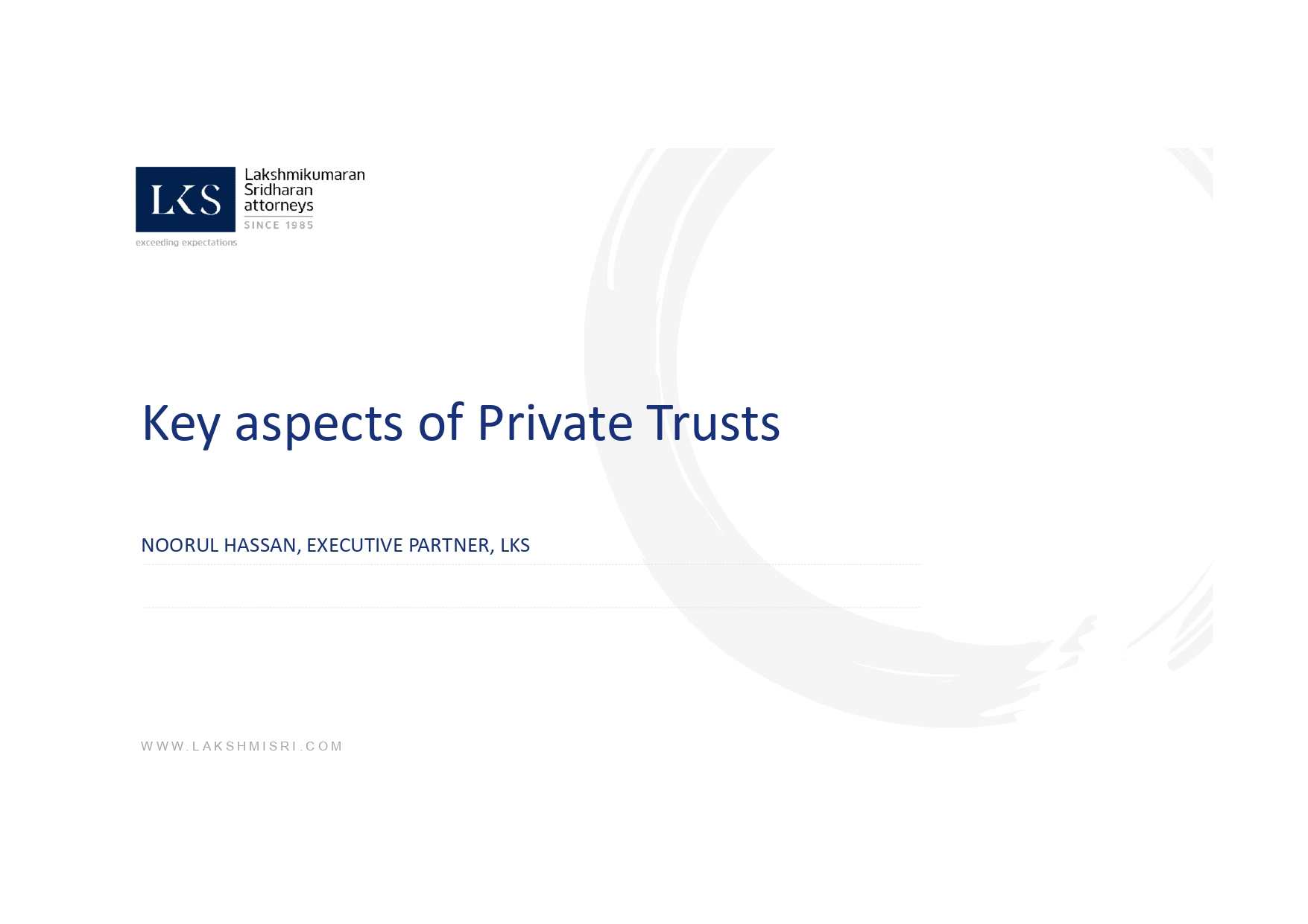 Seminar on Key Aspects of Private Trust