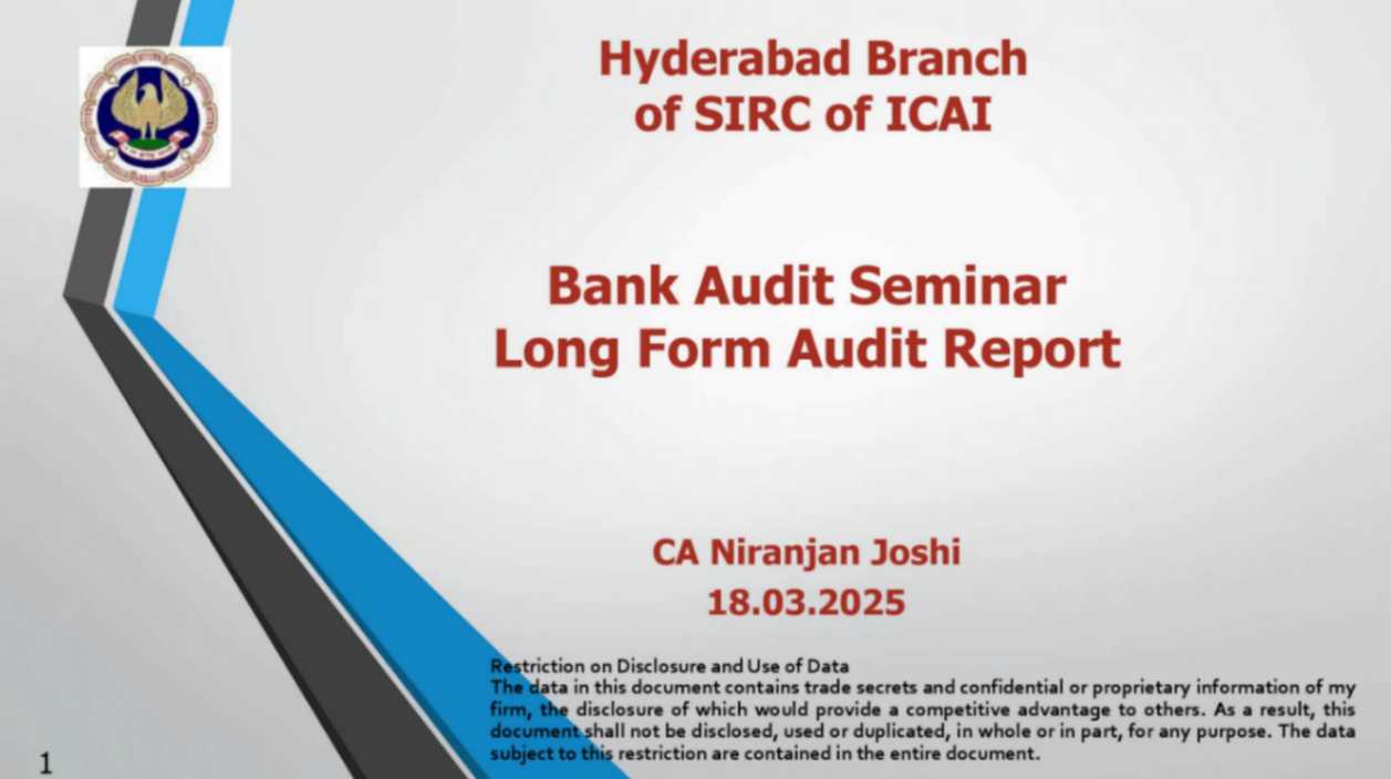 Seminar on Bank Branch Audit PPT of LFAR