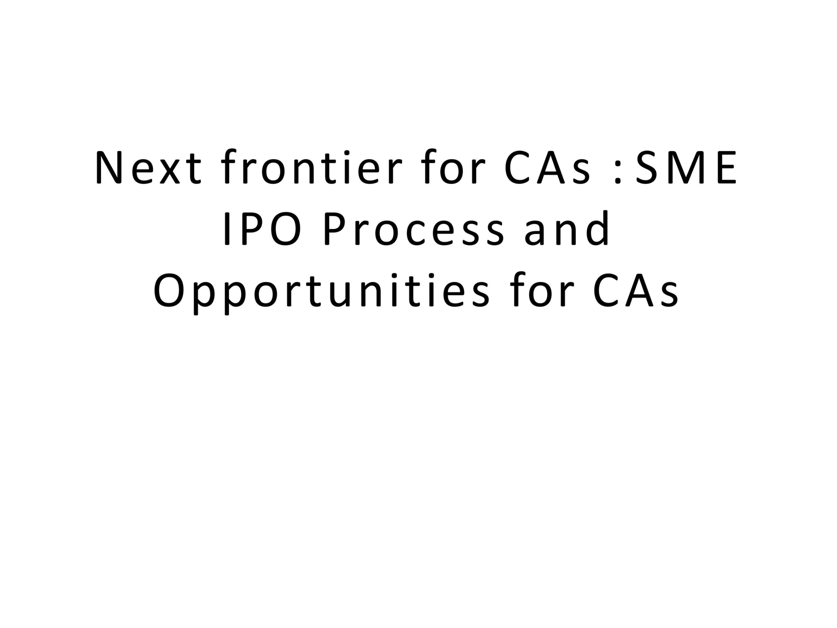 One Day CPE Seminar Next Frontier for CAs in  SME Markets, UAE & USA