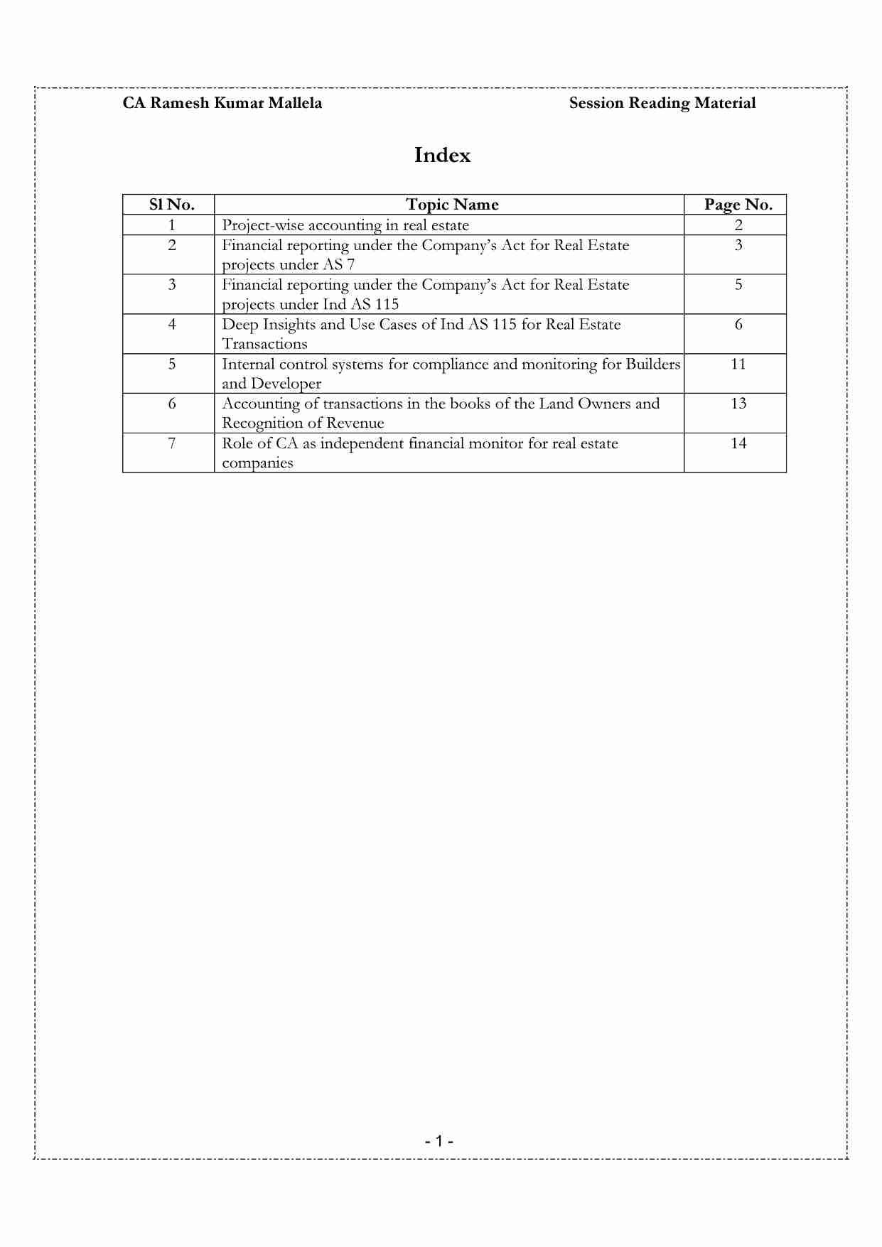 6 Days Workshop on Setting Up Practice of Real Estate Consultancy: Compliance, Advisory & Evolving Frontiers